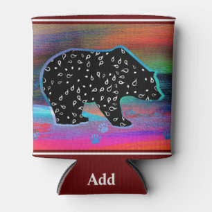 Black Bear Spirit Northern Light Colours Can Coole Cooler
