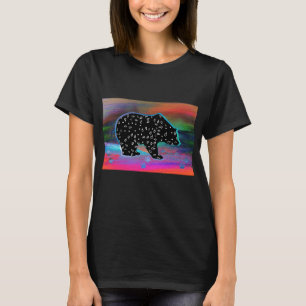 Black Bear Spirit Northern Light Colours T-Shirt