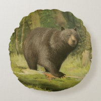 Black Bear Stepping on a Tree Trunk