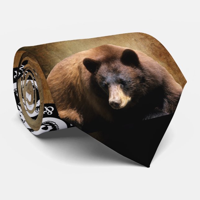 Black Bear Tie (Rolled)