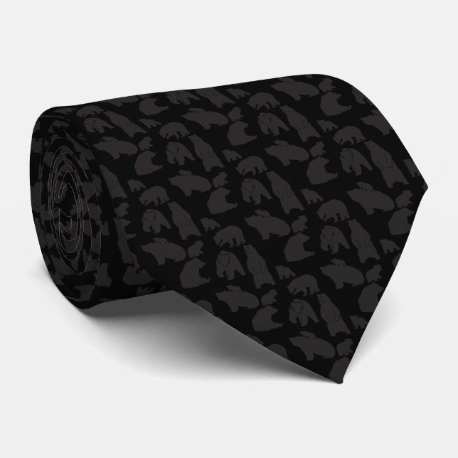 Black Bear Tie (Rolled)