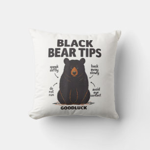 Black Bear Tips good luck Cushion