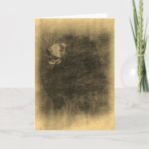 Black Bear Vintage Art Greeting cards