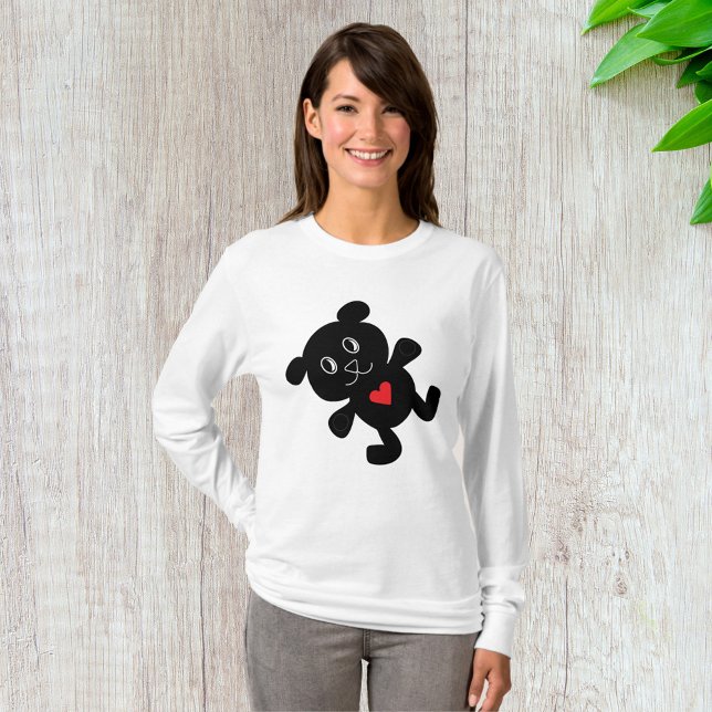 Black Bear with Red Heart T-Shirt (Creator Uploaded)