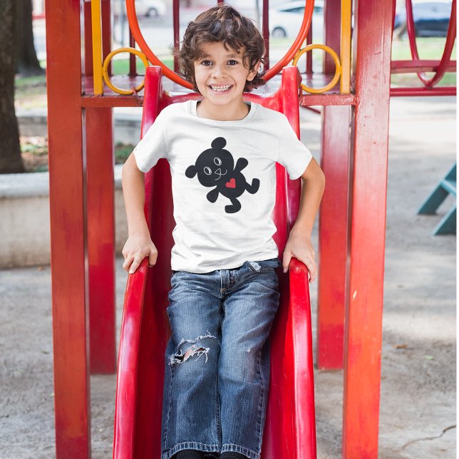 Black Bear with Red Heart T-Shirt (Creator Uploaded)