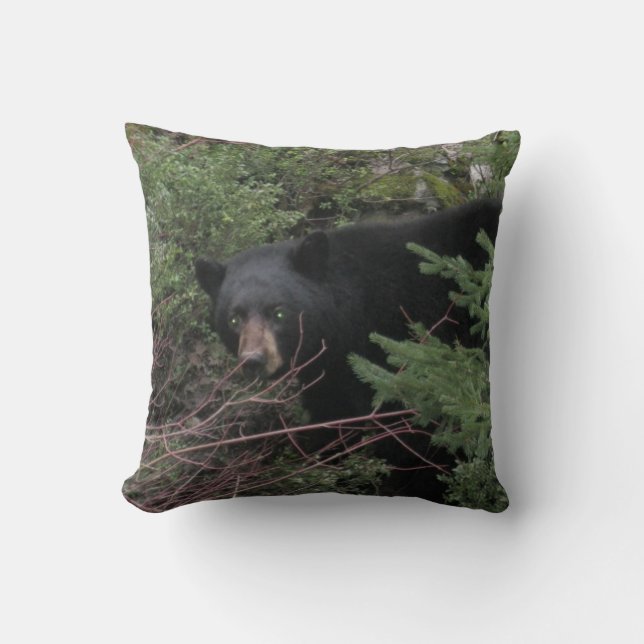 Black Bear woods Pillow (Front)