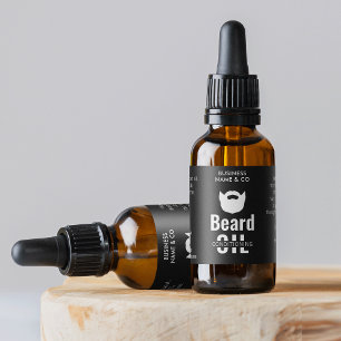 Black Beard Oil Label 1 OZ 30ml Cosmetic Bottle