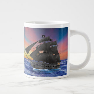 Black Beard's Pirate Ship Large Coffee Mug