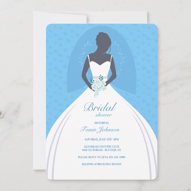 Black Beautiful Bride Bridal Shower Invitation (Front)