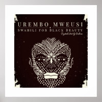 Black Beauty African Woman Tribal Face Markings