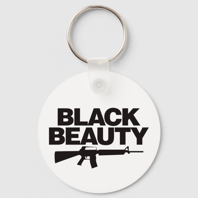 Black Beauty AR - Black Key Ring (Front)