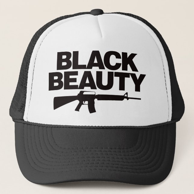 Black Beauty AR - Black Trucker Hat (Front)