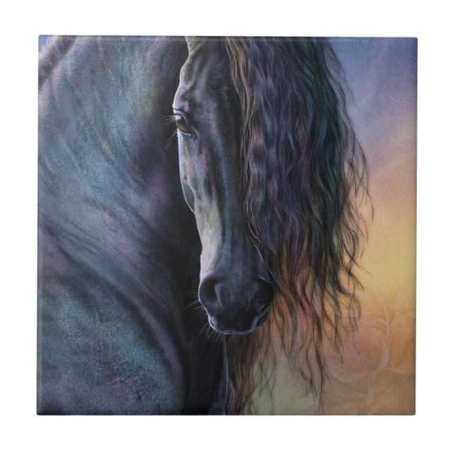 Black Beauty Art Tile (Front)