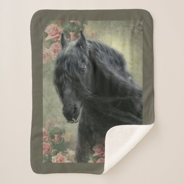 Black Beauty Friesian Horse - Blanket (Front)