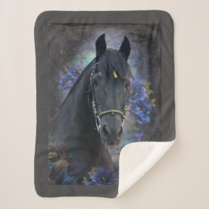 Black Beauty Friesian Horse - Blanket
