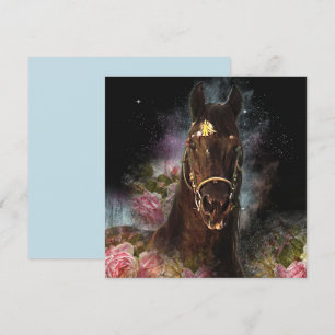 Black Beauty Friesian Horse - Greeting Card