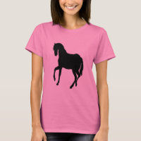 Black Beauty Horse Pretty in Pink Ladies LSleeve
