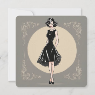 Black Beauty in a Card: Effortless Sophistication Invitation