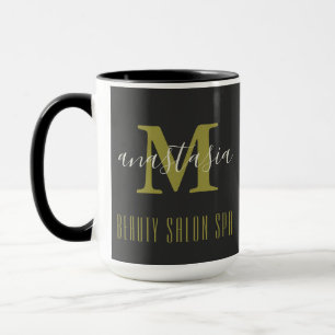Black Beauty Salon SPA by Anastasia Monogram Mug