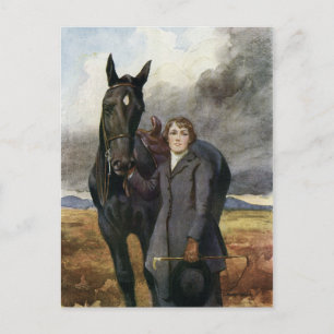 Black Beauty - She Chose Me For Her Horse Postcard