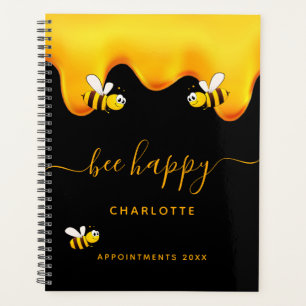 Black bee happy bumble bees sweet honey 2022 planner