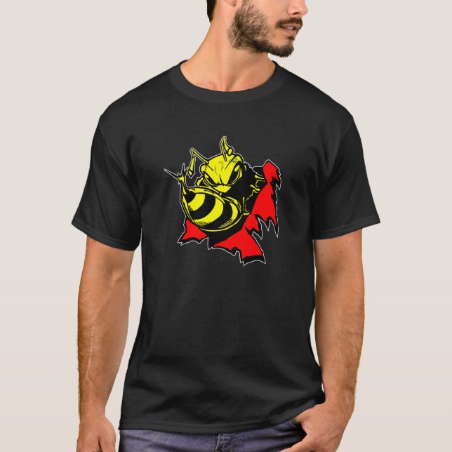 Black Bee Tearout T-Shirt (Front)