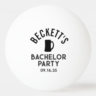 Black Beer Mug Bachelor Party Ping Pong Ball
