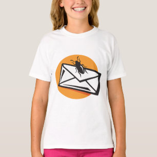 Black Beetle Insect on Envelope T-Shirt