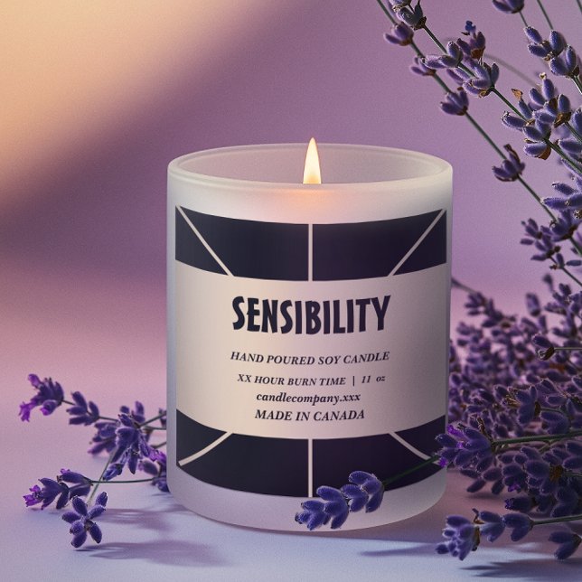 Black Beige Candle Product  Square Sticker (Creator Uploaded)