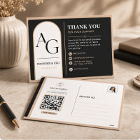 Black Beige Luxury QR Code Appointment Reminder