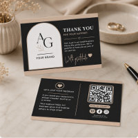 Black Beige Luxury QR Code Appointment Reminder