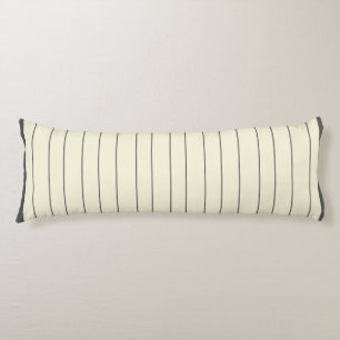 Black Beige Vertical Stripe Pattern Body Cushion