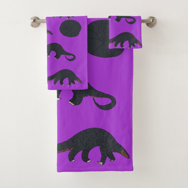Black bellied Pangolins  Bath Towel Set (Insitu)