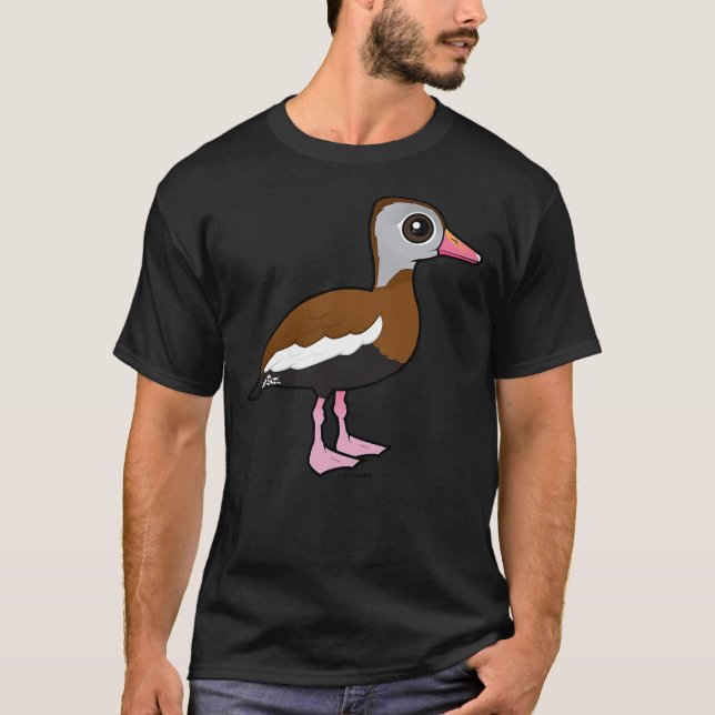 Black-bellied Whistling-Duck Cute Cartoon Duck Bir T-Shirt (Front)