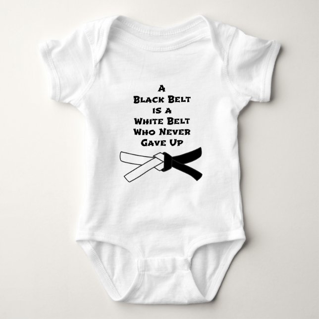 Black Belt Baby Bodysuit (Front)