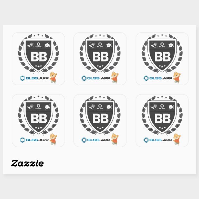 Black Belt Certified - GLSS.app Square Sticker (Sheet)