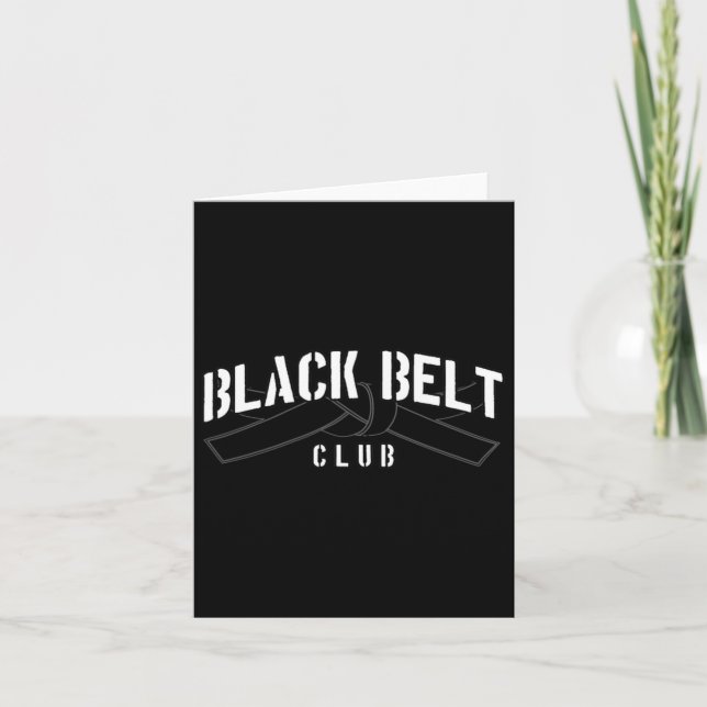 Black Belt Club  Card (Front)