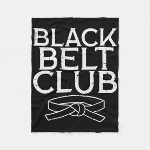 Black Belt Club Cool Karate Taekwondo Kung Fu Jiu Fleece Blanket