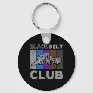 Black Belt Club Vintage BJJ Brazilian Jiu Jitsu Key Ring
