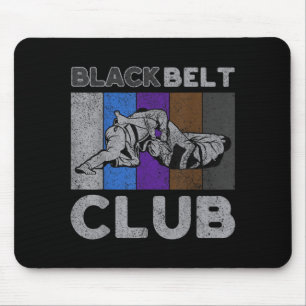 Black Belt Club Vintage BJJ Brazilian Jiu Jitsu Mouse Pad