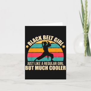 Black Belt Girl Jiu Jitsu Taekwondo Martial Arts Card