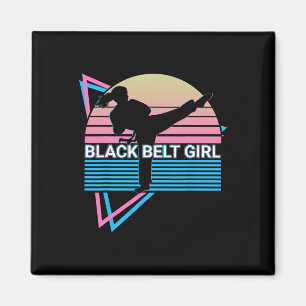 Black Belt Girl - Judo Karate Jiu Jitsu Taekwondo Magnet