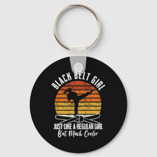 Black Belt Girl Karate Black Belt Promotion Black Key Ring