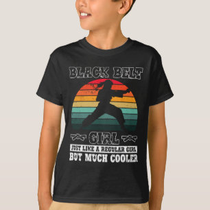 Black Belt Girl Karate Black Belt Promotion Black T-Shirt