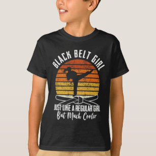 Black Belt Girl Karate Black Belt Promotion Black T-Shirt