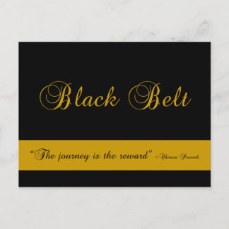Black Belt Journey Promotion Test Invitation Postcard
