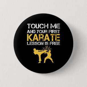 Black Belt Karate 6 Cm Round Badge