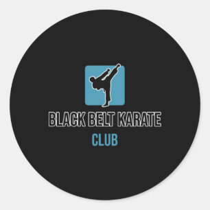 Black Belt Karate Club Classic Round Sticker