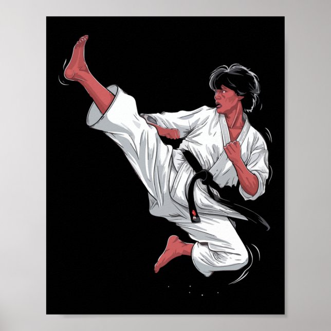 Black Belt Karate Fighter  Poster (Front)