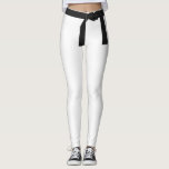 Black Belt Karate Martial Arts White Leggings<br><div class="desc">This design was created through digital art. It may be personalised by clicking the customise button and changing the colour, adding a name, initials or your favourite words. Contact me at colorflowcreations@gmail.com if you with to have this design on another product. Purchase my original abstract acrylic painting for sale at...</div>